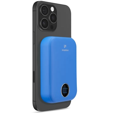 imoshion Batterie externe MagSafe - 10.000 mAh - Batterie externe sans fil - Bleu cobalt