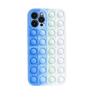 Funda Popping Bubble para Apple iPhone 12/12 Pro, Azul Verde