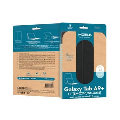 Custodia Protettiva con Tastiera Bluetooth per Samsung Galaxy Tab A9+ 11'' - Nero