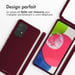 imoshion Coque en silicone avec cordon pour Samsung Galaxy A53 - Rouge foncé