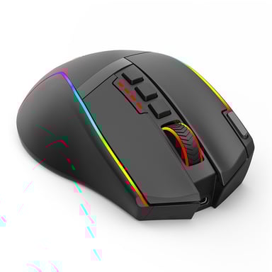 Ratón Gaming Dual Mode Redragon M915RGB-WL – 2.4G Inalámbrico/Cableado, 16000 DPI, con Botones de Disparo Rápido – Negro