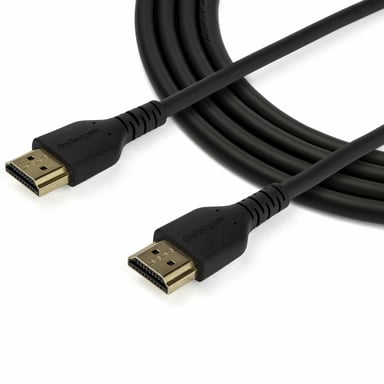 StarTech.com Câble HDMI Fin de 1,5 m, Câble HDMI 2.0 Flexible Certifié Premium avec Ethernet, UHD 4K 60Hz HDR10, Conception Durable en Fibre d'Aramide avec Gaine en TPE