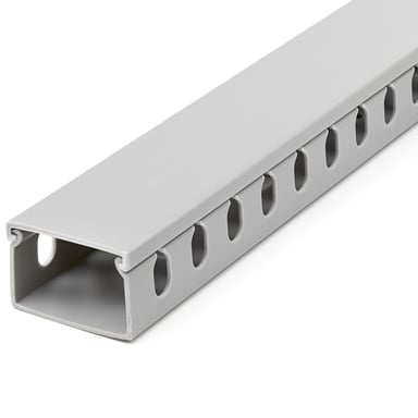 StarTech.com Canaleta para Cableado con Ranura Abierta y Tapa, 38 mm An x 25 mm Al - 2 m Lar - Ranuras de 8 mm, Cubierta de PVC o Conducto de Pared pa