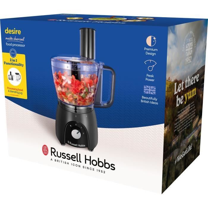 Robot culinaire RUSSEL HOBBS Desire Matte Charcoal 2 vitesses + pulse - vue 4