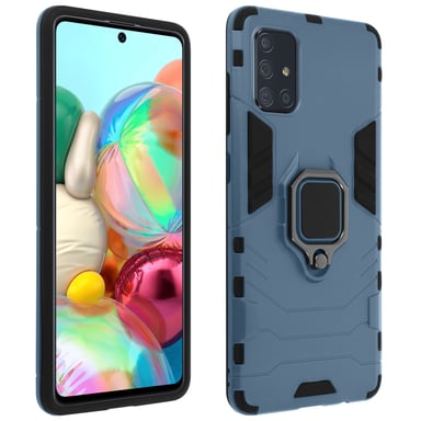 Funda para Samsung Galaxy A51 Bi-material Soporte de Vídeo Azul Noche