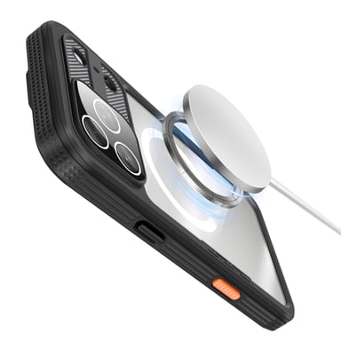 Coque MagSafe iPhone 17 Pro Max Modèle ShellBox Étanche IP68 avec Dragonne Noir