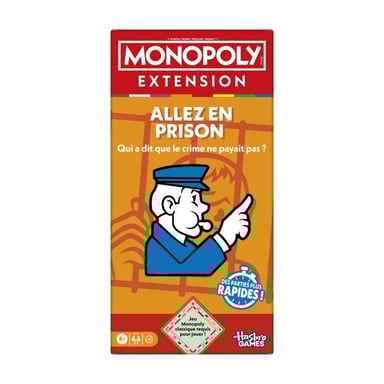 Monopoly Extension Go to jail, hace que el clásico juego del Monopoly sea más divertido y rápido, juegos de mesa, de 2 a 6 jugadores, 40 m