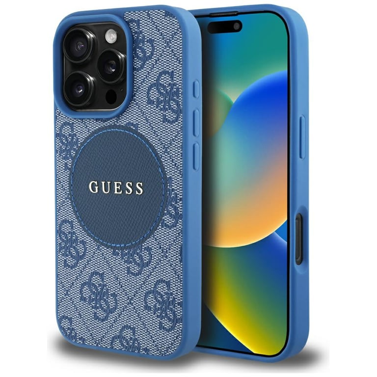 Guess Coque 4G Circle Classic Logo MagSafe pour iPhone 16 Pro Max