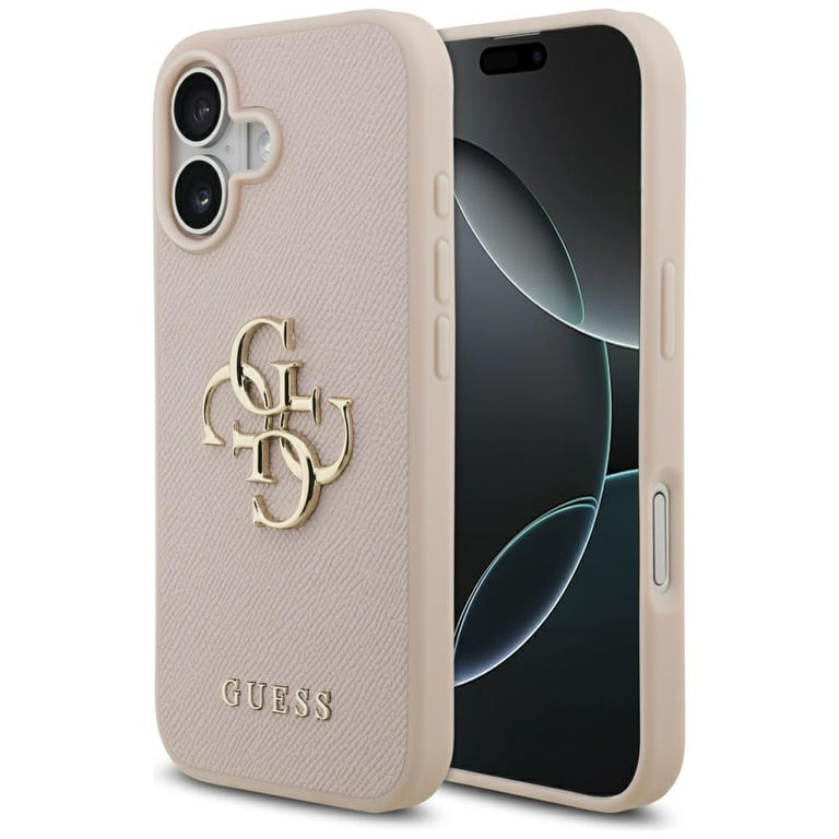 Guess Étui Grained Big 4G & Classic Logo pour iPhone 17