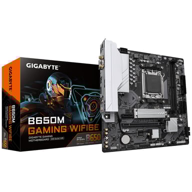 GIGABYTE B650M GAMING WIFI6E Scheda Madre - CPU AMD Ryzen Serie 9000, VRM 5+2+2 fasi, fino a 6400 MHz DDR5 (OC), 1xPCIe 4.0 M.2, LAN 2,5 GbE, WIFI 6E, USB 3.2 Gen 1