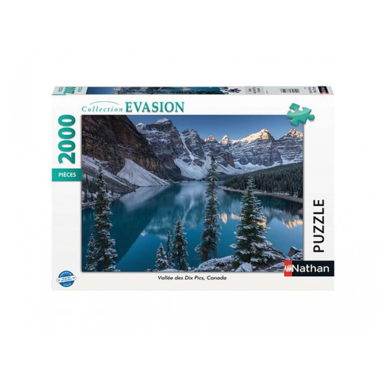 Puzzle 2000 pièces : Vallée Des Dix Pics Canada Ravensburger Nathan - vue 3