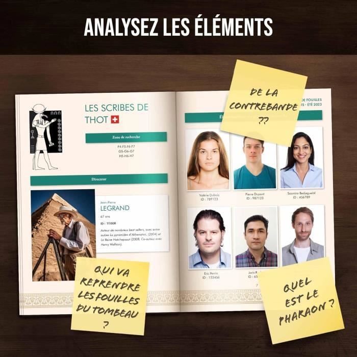 Jeu d'Enquête Asmodee Dossiers Criminels – Mystère dans la Vallée des Rois - vue 4