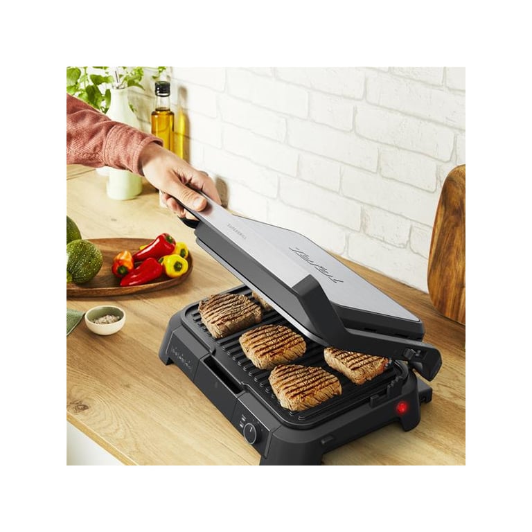 GRILL VIANDE  3EN1 XL 2000W TH° PLAQUE AMOVIBLE NOIR TEFAL - GC520DE0 - Neuf