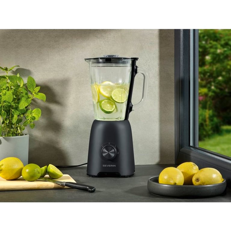 Blender Severin SM 3722 600 W 1,5 L 2 vitesses Turbo/Pulse Noir - Neuf