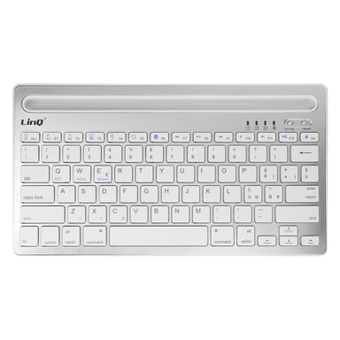 Teclado QWERTY inalámbrico Blanco LinQ, compatible con iOS / Android / Windows