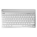 Teclado QWERTY inalámbrico Blanco LinQ, compatible con iOS / Android / Windows