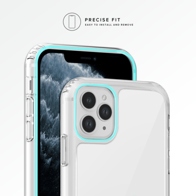 Custodia ibrida antiurto Invisible per Apple iPhone 11 Pro Max, trasparente