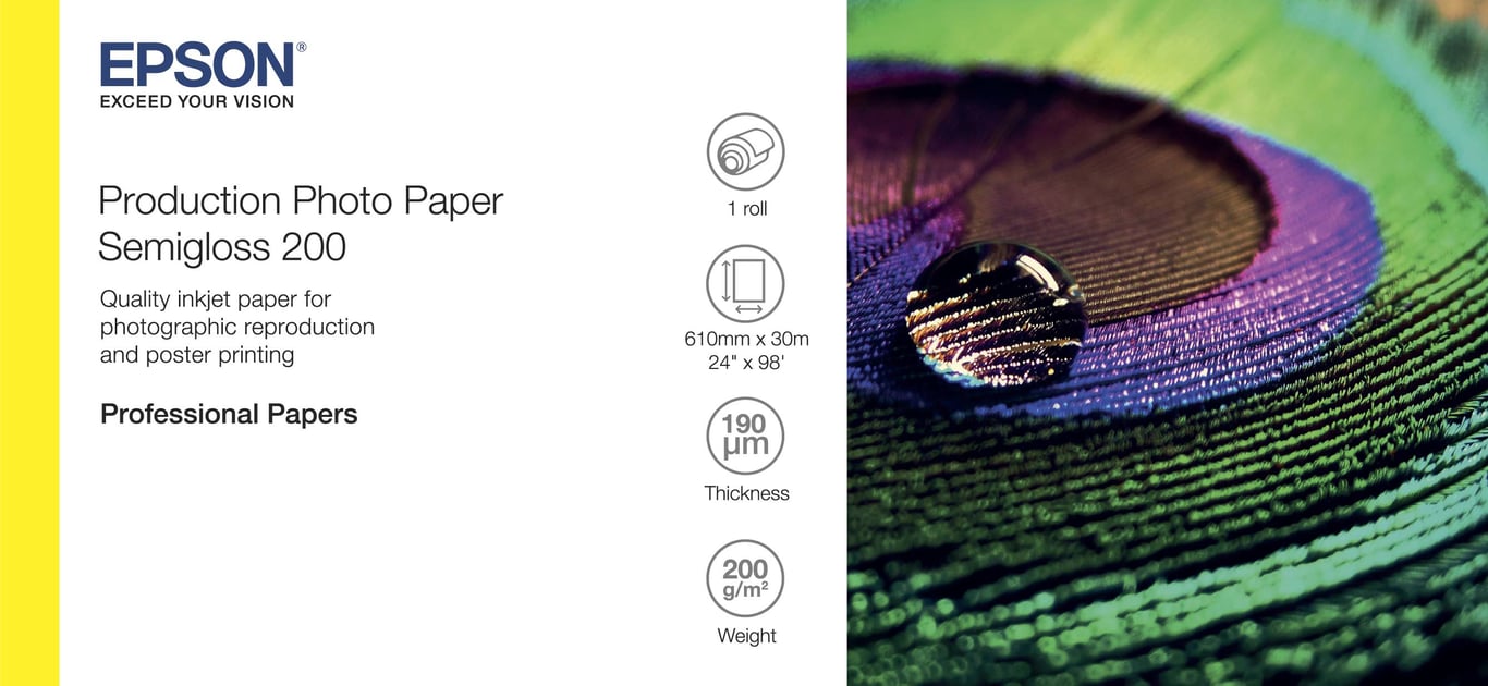 Epson Production Photo Paper Semigloss 200 24 x 30m Neuf