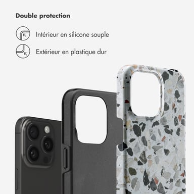 Selencia Coque arrière Vivid pour Apple iPhone 15 Pro Max - Chic Terazzo