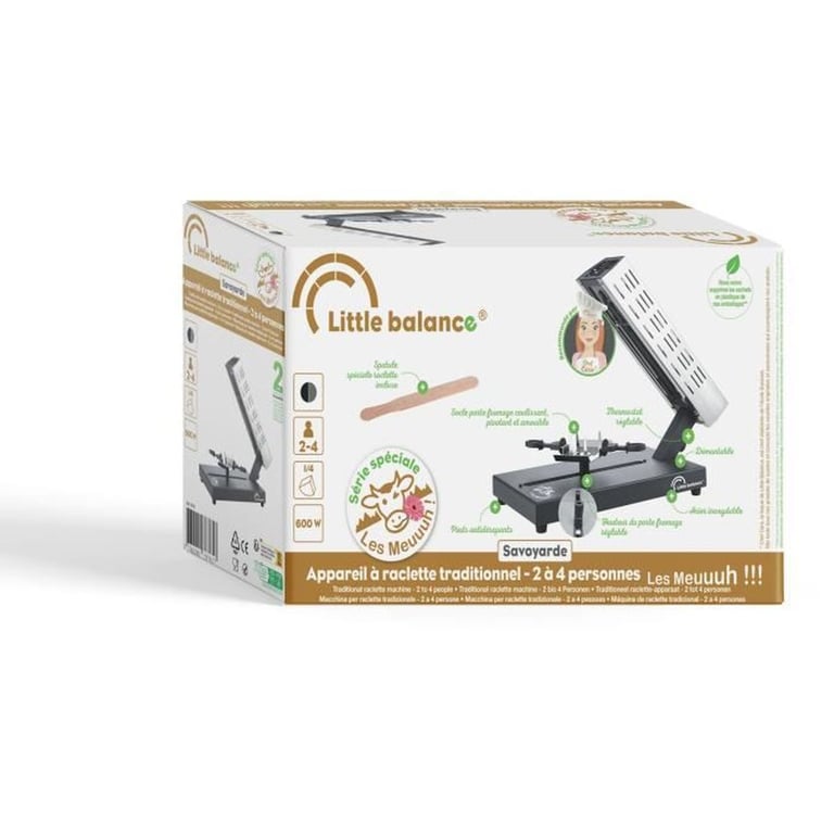 Appareil à Raclette Little Balance 8761 – 600W, Thermostat Réglable, Design Meuuuh - vue 7