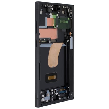 Écran Officiel pour Samsung S23 Ultra Vitre Tactile et Châssis Noir Phantom