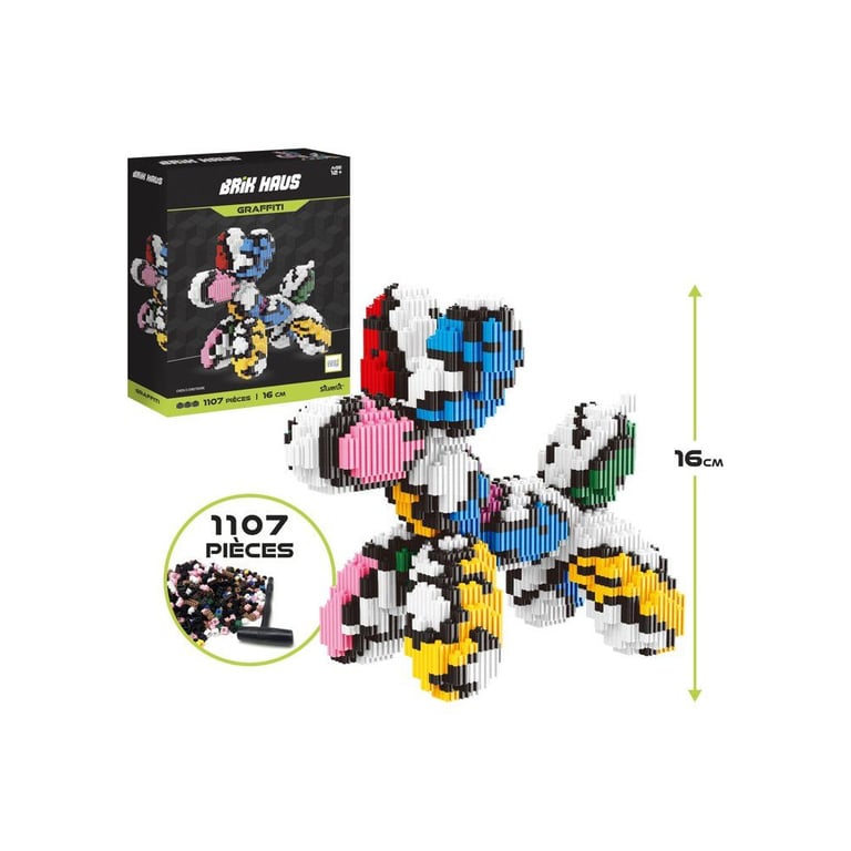 Jeu de construction décoratif SILVERLIT Brik Haus Chien Pop Art Plus de 1200 pièces Objet déco - vue 1