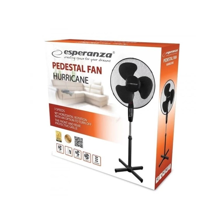 Ventilateur Sur Pied 3 Vitesses Ehf001kk Esperanza Neuf - vue 2