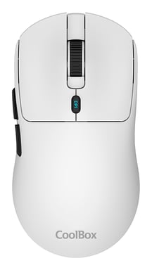 CoolBox GAMING RATON W03 BLANCO ULTRALIGERO INALAMBRICO RECARGABLE RF+BT+USB-C 10.000DPI