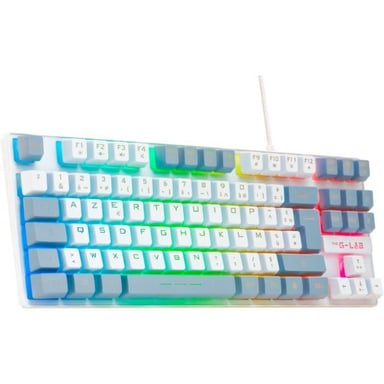 Teclado Gamer - KEYZ CAESIUM - RGB - Blanco y gris - TKL