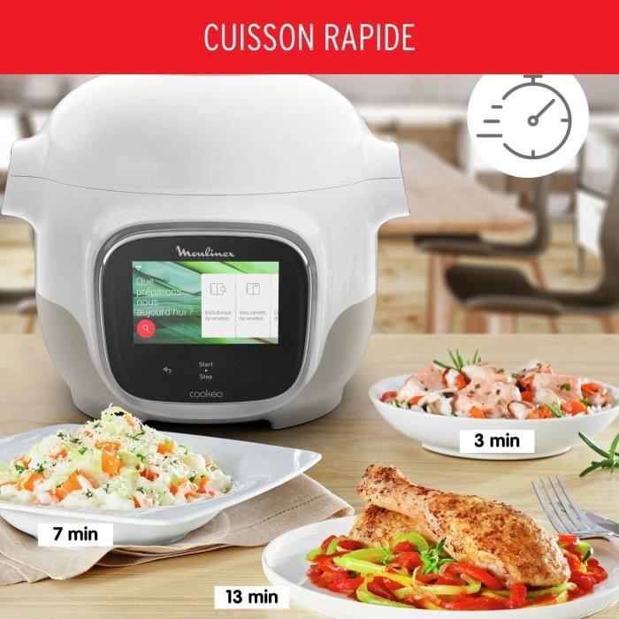 Multicuiseur Moulinex Cookeo Touch Mini CE922110 – 3 L, 900 W, WiFi, Recettes Illimitées - vue 6