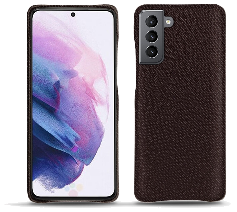 Coque cuir Samsung Galaxy S21 - Coque arrièreMarron