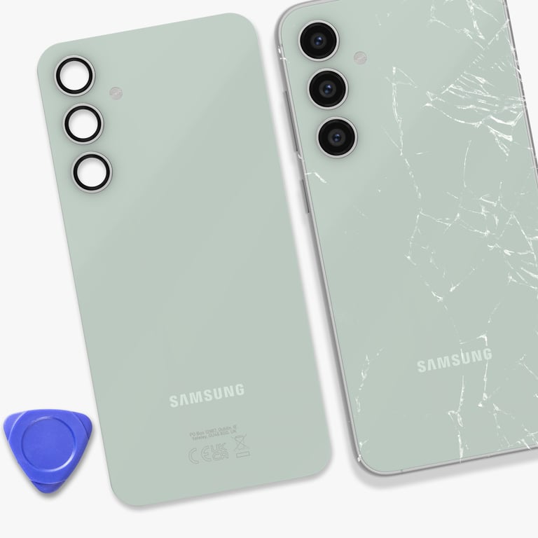 Vitre Arrière pour Samsung Galaxy S23 FE avec Lentille Caméra Original pâle Neuf - vue 3