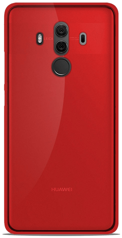 Coque silicone unie compatible Givré Rouge Huawei Mate 10 Pro