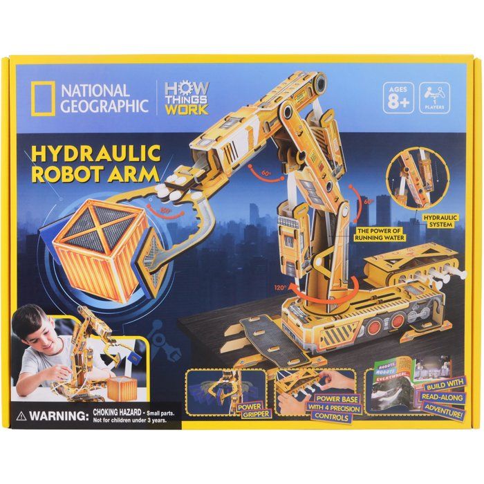 Maquette 3D NATIONAL GEOGRAPHIC EXPLORA Engin de Chantier Pince Hydraulique 56x37 cm Dès - vue 3