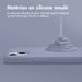 Accezz Coque Liquid Silicone pour Apple iPhone 15 Pro Max - Lavender Gray