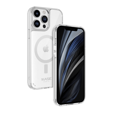 Custodia antiurto magnetica invisibile antibatterica per Apple iPhone 12 Pro Max, trasparente