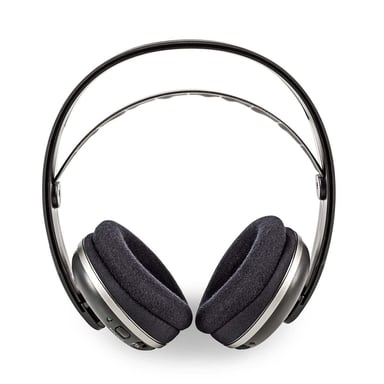 Nedis HPRF210BK casque Casques Avec fil &sans fil Arceau TV Noir, Argent