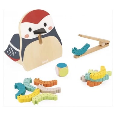 Juego educativo Pájaros carpinteros y orugas: Diviértete aprendiendo los colores