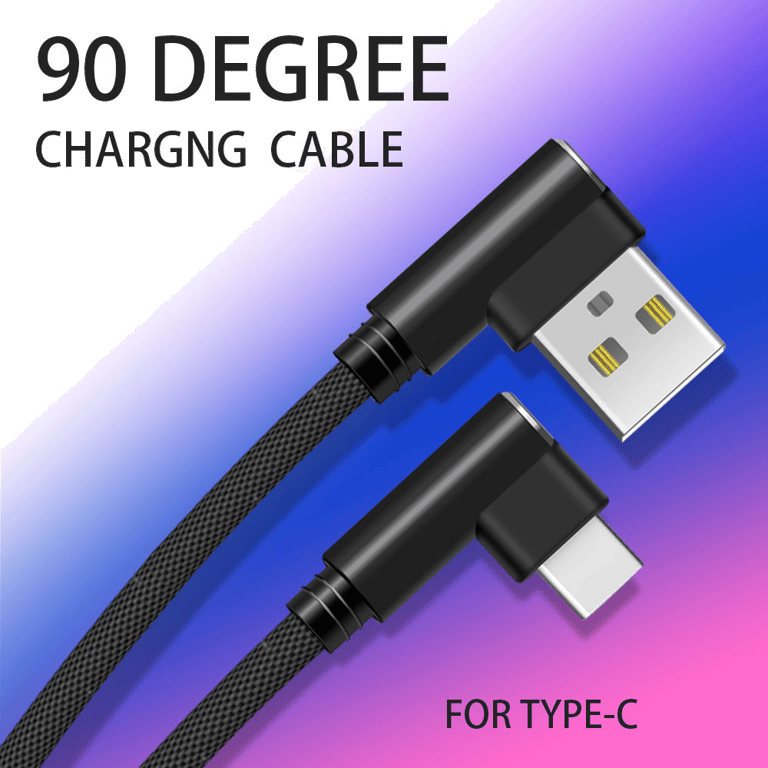 Cable Fast Charge 90 degres Type C pour Manette NINTENDO Switch Pro Smartphone Android Connecteur Re