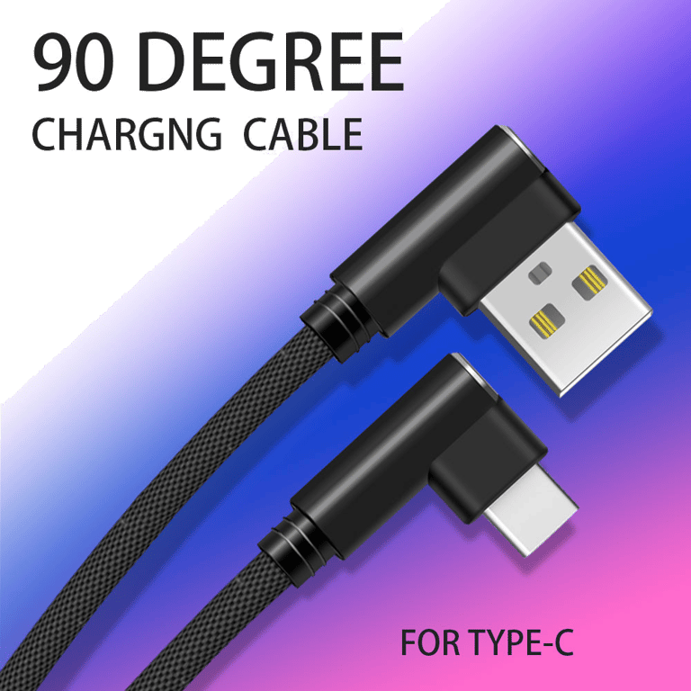 Cable Fast Charge 90 degres Type C pour Manette NINTENDO Switch Pro Smartphone Android Connecteur Re