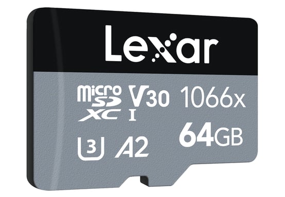 Lexar Professional 1066x microSDXC UHS-I Cards SILVER Series 64 Go Classe 10