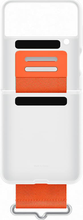 Coque Samsung G Z Flip 4 Silicone avec lanière Blanche Samsung