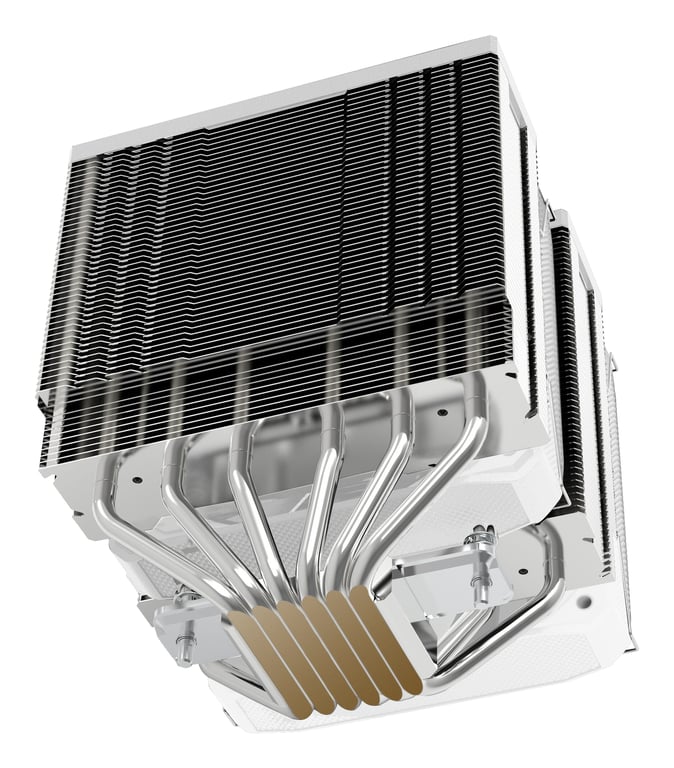 Mars Gaming MCPU XU6 Disipador CPU Doble Torre TDP 2x Ventiladores FDB 6 Heatpipes HCT - vue 3