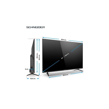 Televisor QLED 4K UHD 43'' Schneider 43A1T Tizen HDR Negro