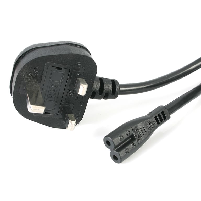 StarTech.com Cordon d'alimentation bipolaire pour UK BS1363 vers C7 de 1m pour ordinateur portable - M/F Noir - vue 2