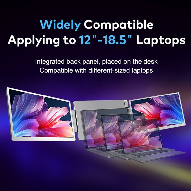 Écran PC FOPO S5 16 Full HD+ 60Hz IPS Double Écran USB C Mini HDMI Pliable - vue 3