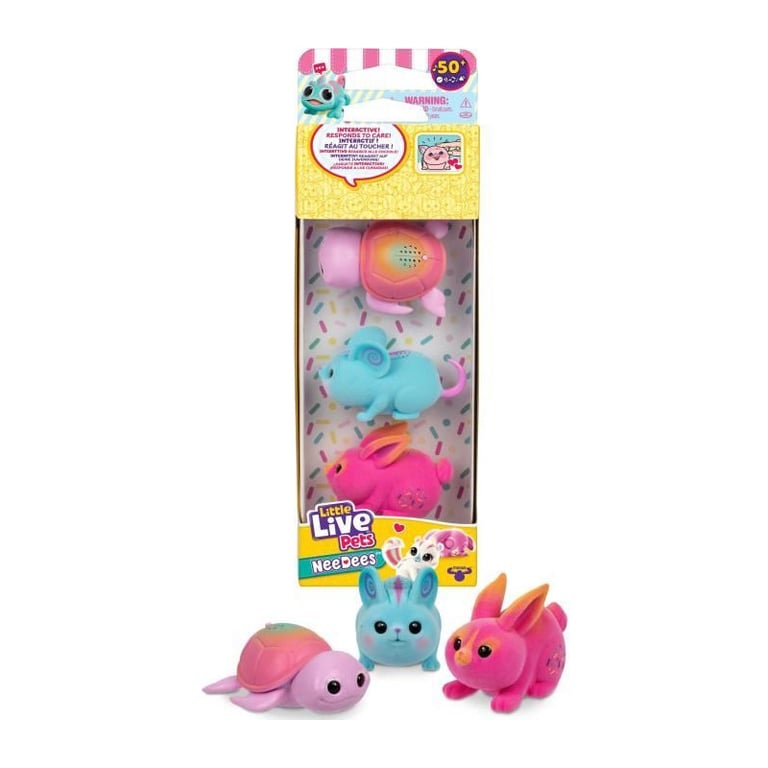 Pack de 3 Needees Little Live Pets – Série 2 Animaux Électroniques Interactifs - vue 2