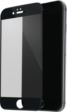 Protector de pantalla de cristal templado de borde a borde para Apple iPhone 6/6s, Negro