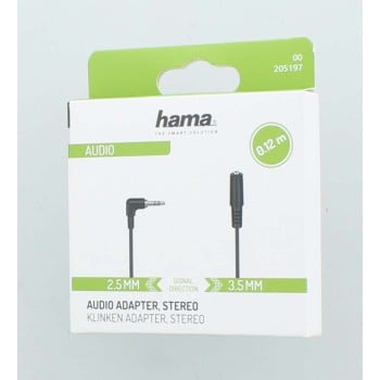 Hama 00205197 cavo audio 0,2 m 2,5 mm 3,5 mm nero