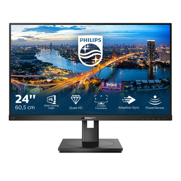 Philips B Line 245B1/00 LED display 60,5 cm (23.8 ) 2560 x 1440 pixels Quad HD Noir - Neuf